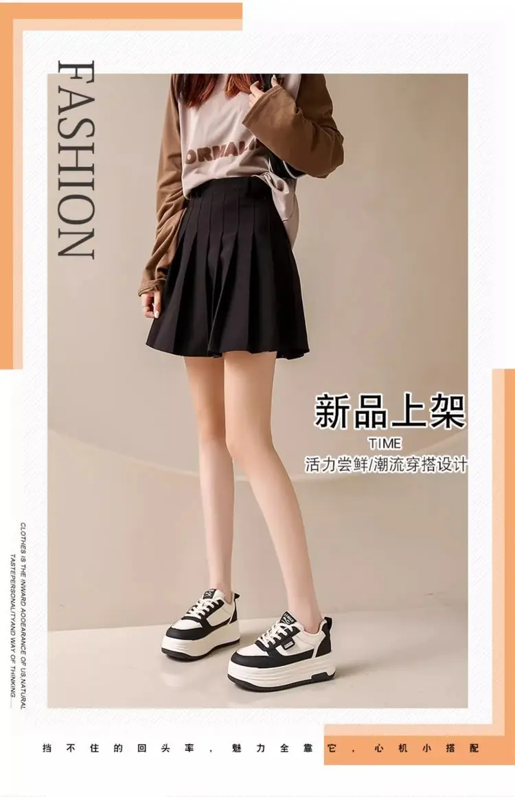 Women White Thick Casual Shoes Autumn Winter 2024 — feature 1