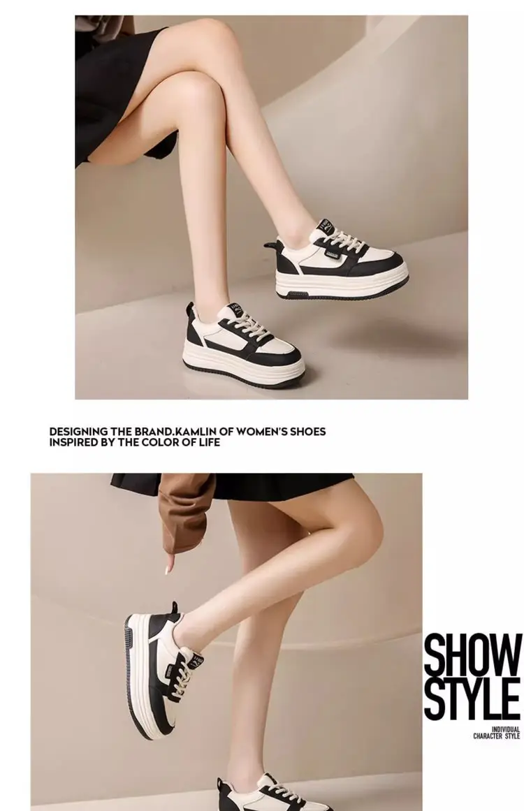 Women White Thick Casual Shoes Autumn Winter 2024 — feature 6