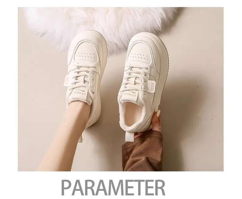 Women White Thick Casual Shoes Autumn Winter 2024 — feature 7