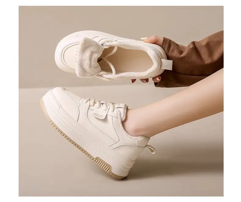 Women White Thick Casual Shoes Autumn Winter 2024 — feature 8