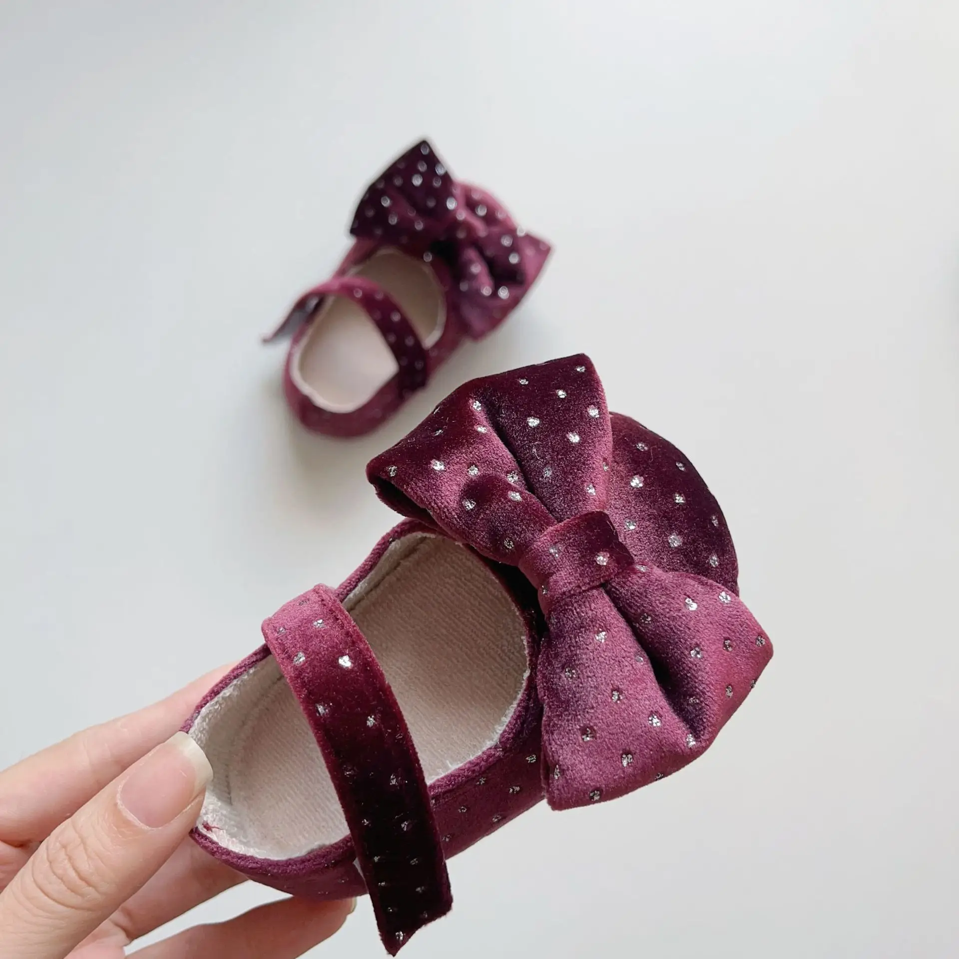 Baby Bow Bowties Soft Velvet Shoes Winter Anti-Slip - Image 5