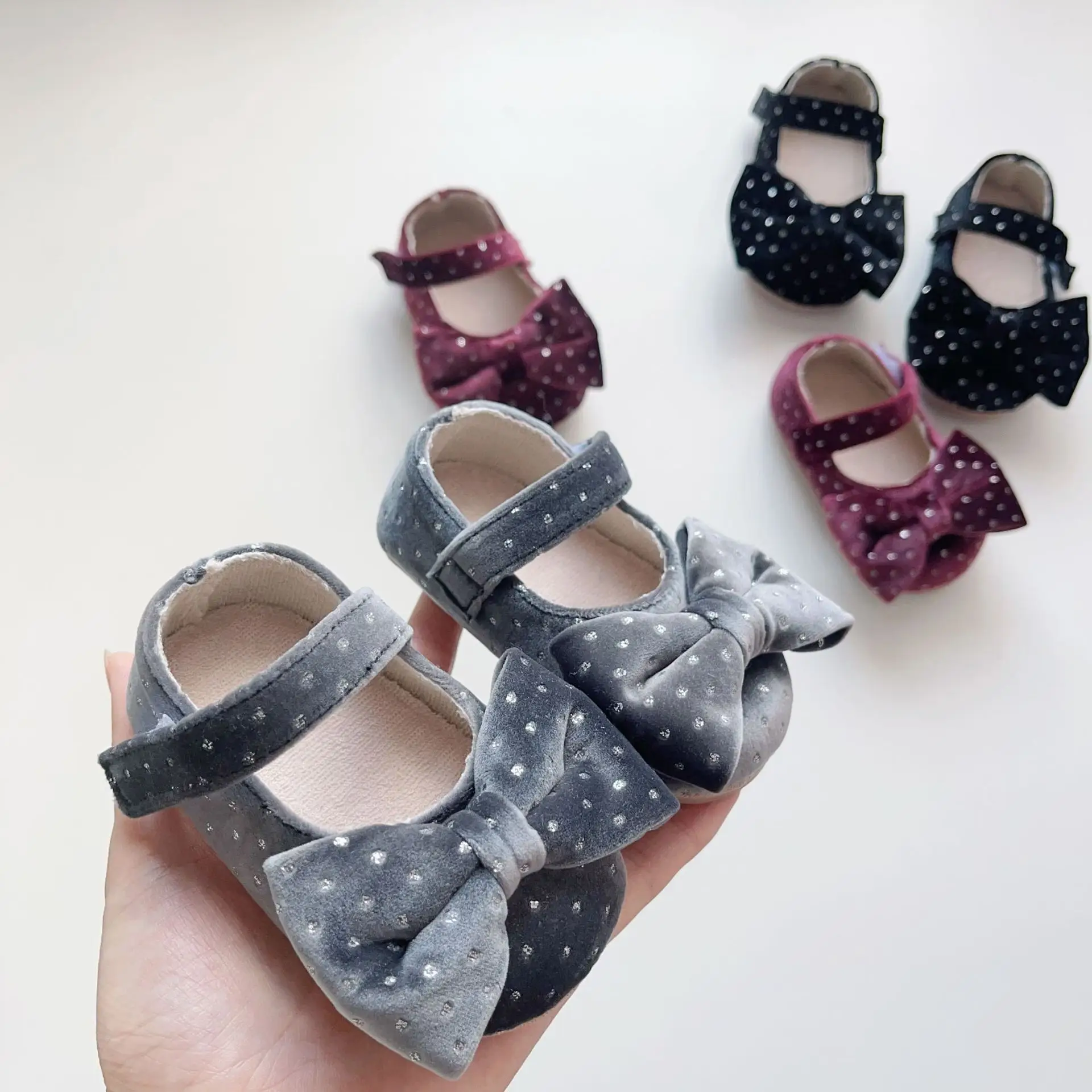 Baby Bow Bowties Soft Velvet Shoes Winter Anti-Slip β feature 8