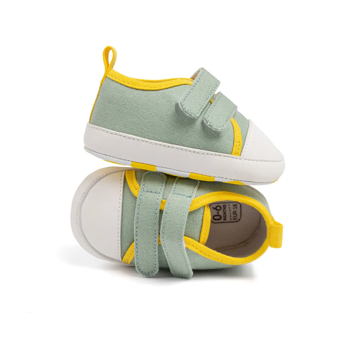 Pink Polka Dot Baby Sneakers with Velcro Closure — feature 15