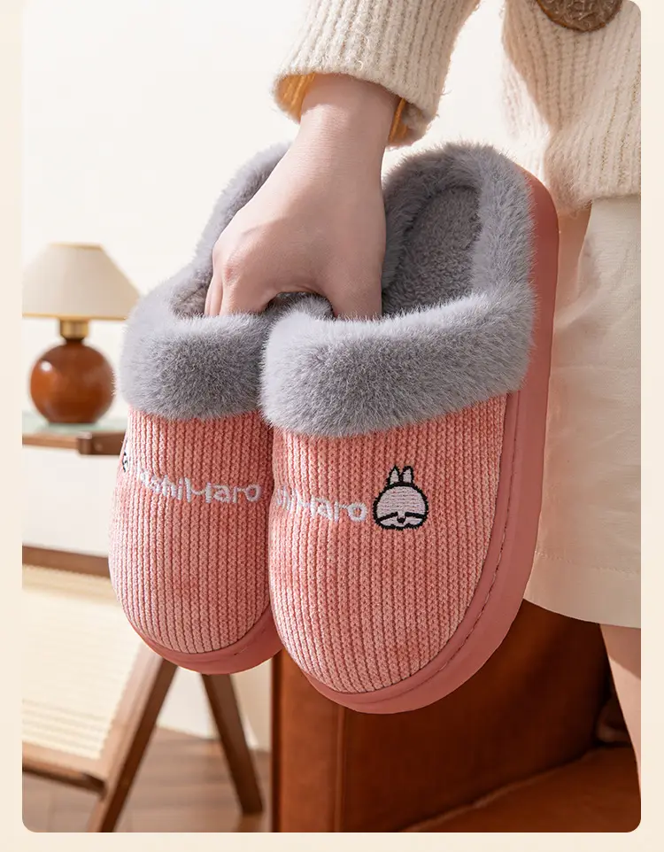 Mashimoto Middle-aged and Elderly Cotton Slippers Women's Winter Home Indoor EVA Thick Bottom Warm fleece-lined Household Winter Slippers — feature 15