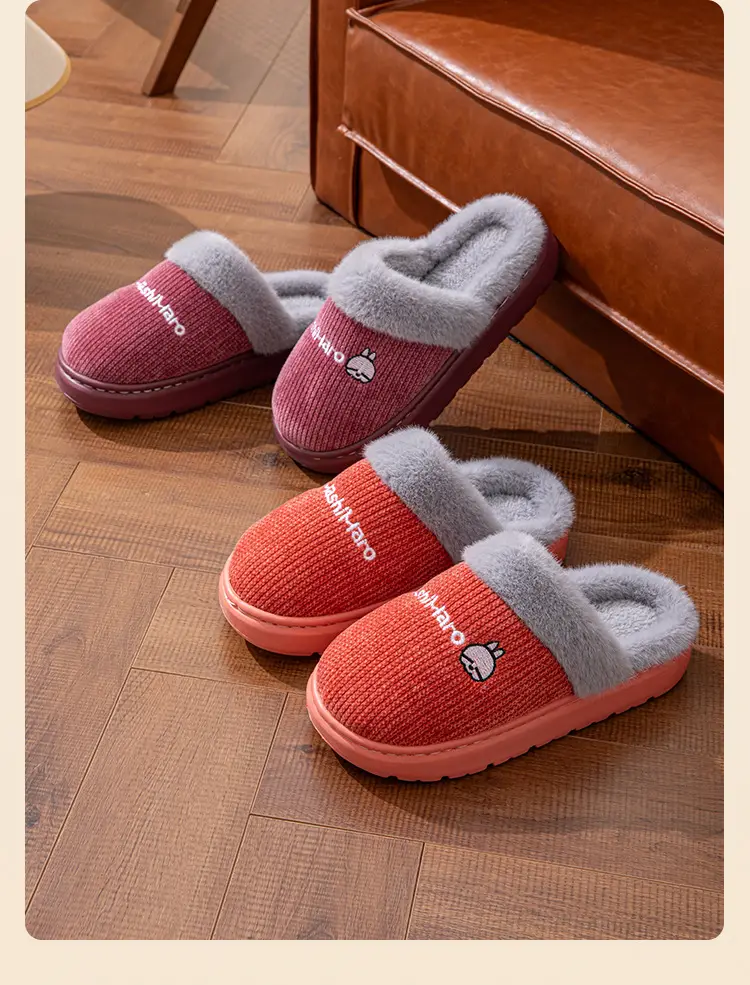 Mashimoto Middle-aged and Elderly Cotton Slippers Women's Winter Home Indoor EVA Thick Bottom Warm fleece-lined Household Winter Slippers — feature 16