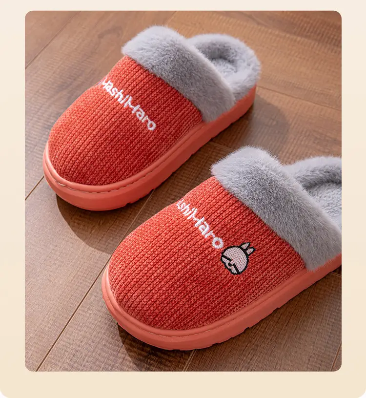 Mashimoto Middle-aged and Elderly Cotton Slippers Women's Winter Home Indoor EVA Thick Bottom Warm fleece-lined Household Winter Slippers — feature 6