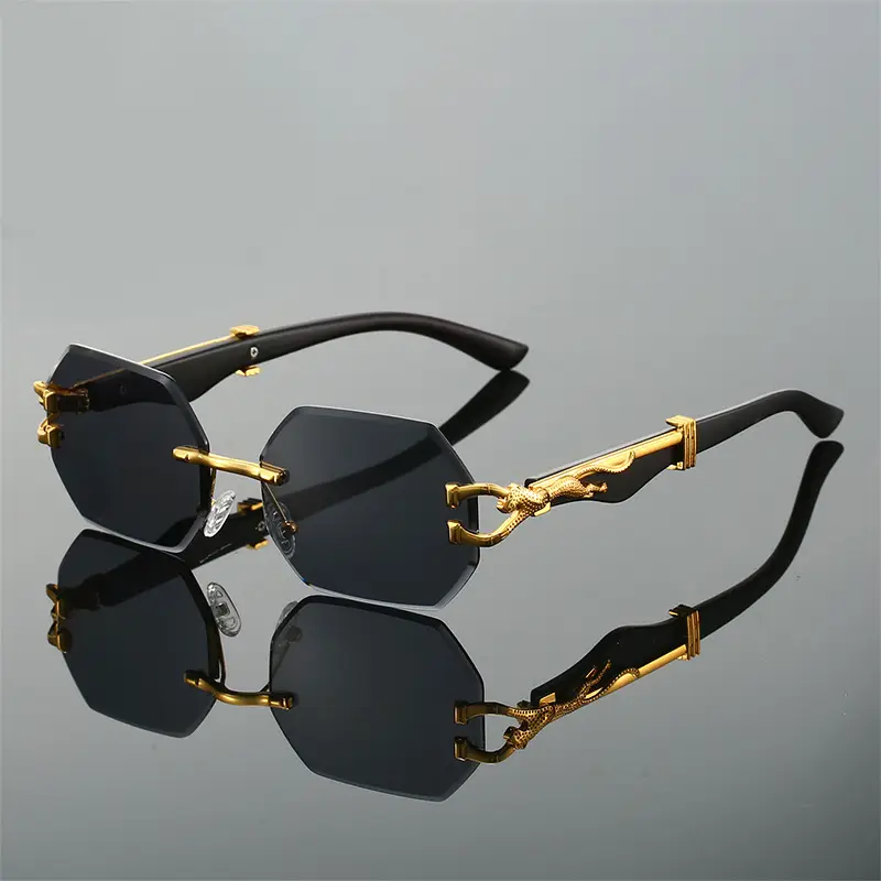 Leopard Head Sunglasses European American Fashion Retro Trendy - Image 1