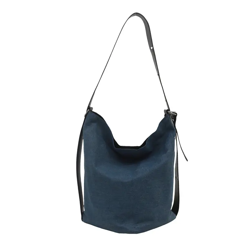 Women's Korean Style Blue Denim Shoulder Bag 2024