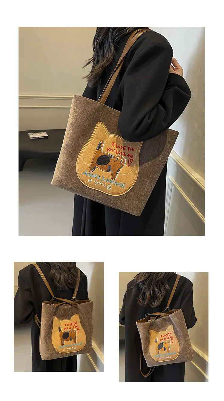 Cute Cartoon Cat Design Shoulder Bag for Women — feature 10