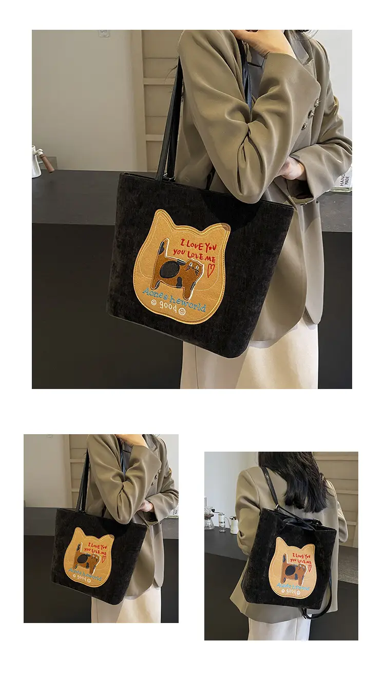 Cute Cartoon Cat Design Shoulder Bag for Women — feature 12