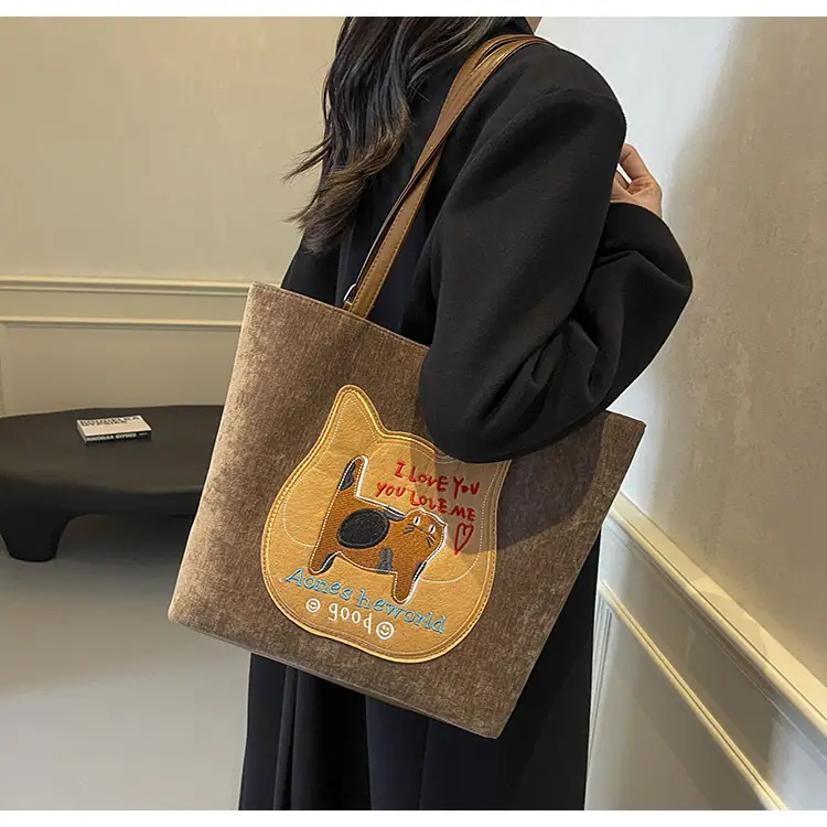 Cute Cartoon Cat Design Shoulder Bag for Women — feature 15