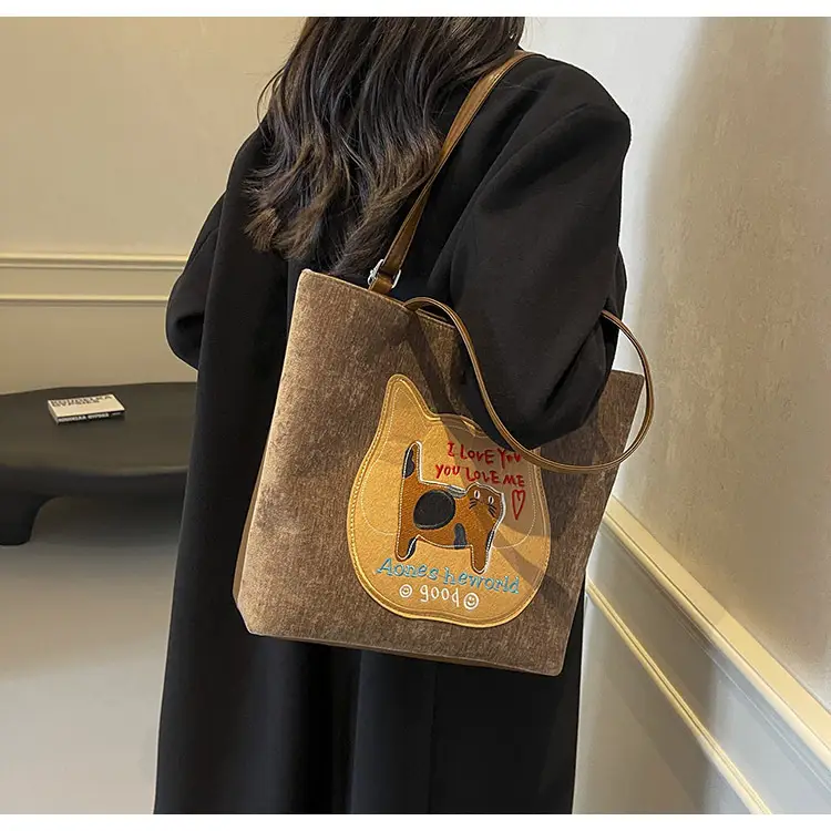 Cute Cartoon Cat Design Shoulder Bag for Women — feature 16