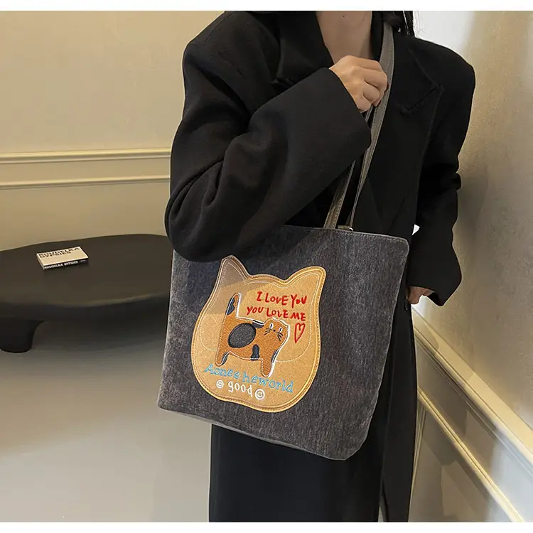 Cute Cartoon Cat Design Shoulder Bag for Women — feature 22