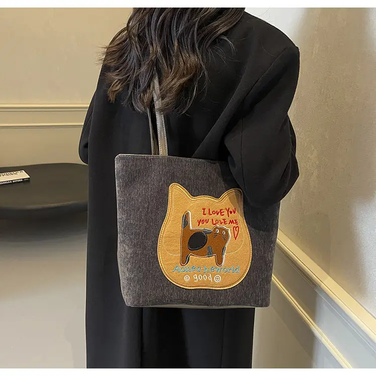 Cute Cartoon Cat Design Shoulder Bag for Women — feature 23
