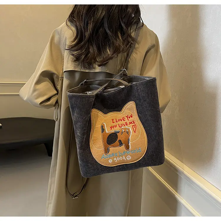 Cute Cartoon Cat Design Shoulder Bag for Women — feature 27