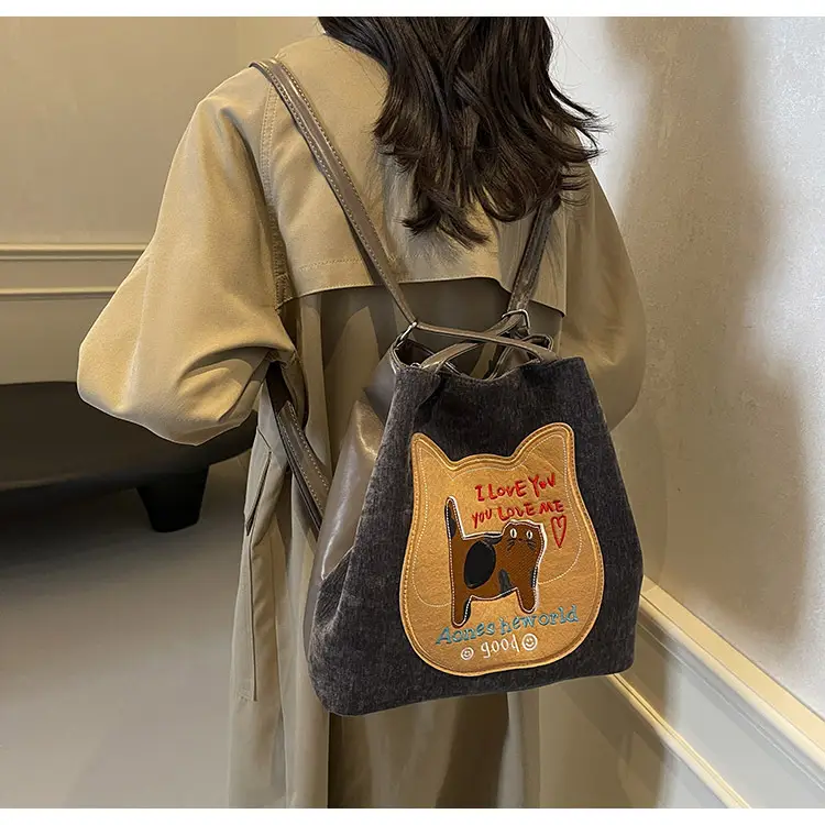 Cute Cartoon Cat Design Shoulder Bag for Women — feature 28
