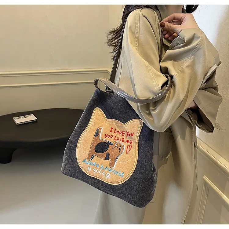 Cute Cartoon Cat Design Shoulder Bag for Women — feature 29