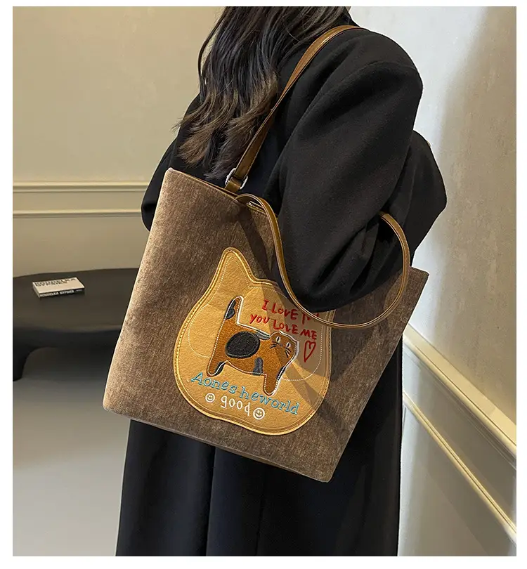 Cute Cartoon Cat Design Shoulder Bag for Women — feature 3