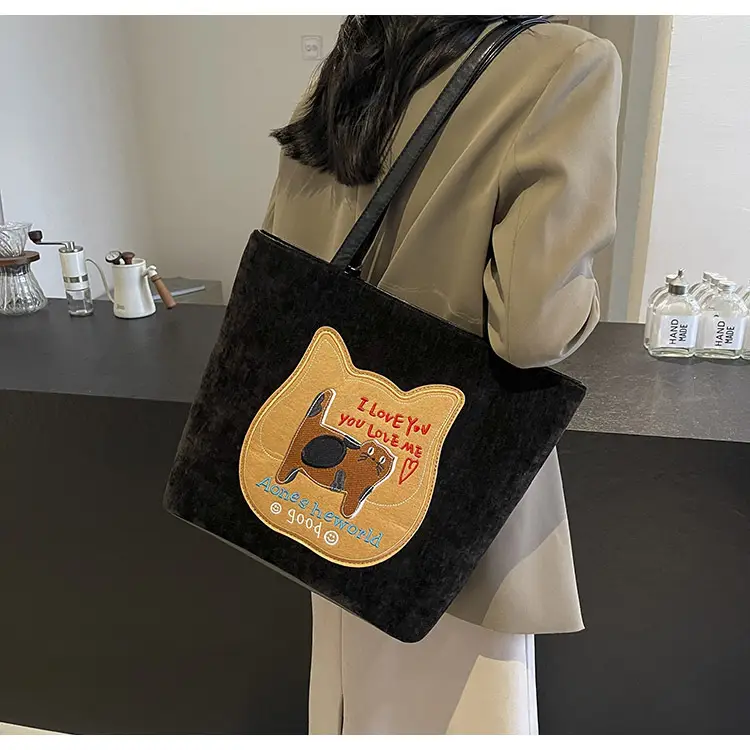 Cute Cartoon Cat Design Shoulder Bag for Women — feature 32