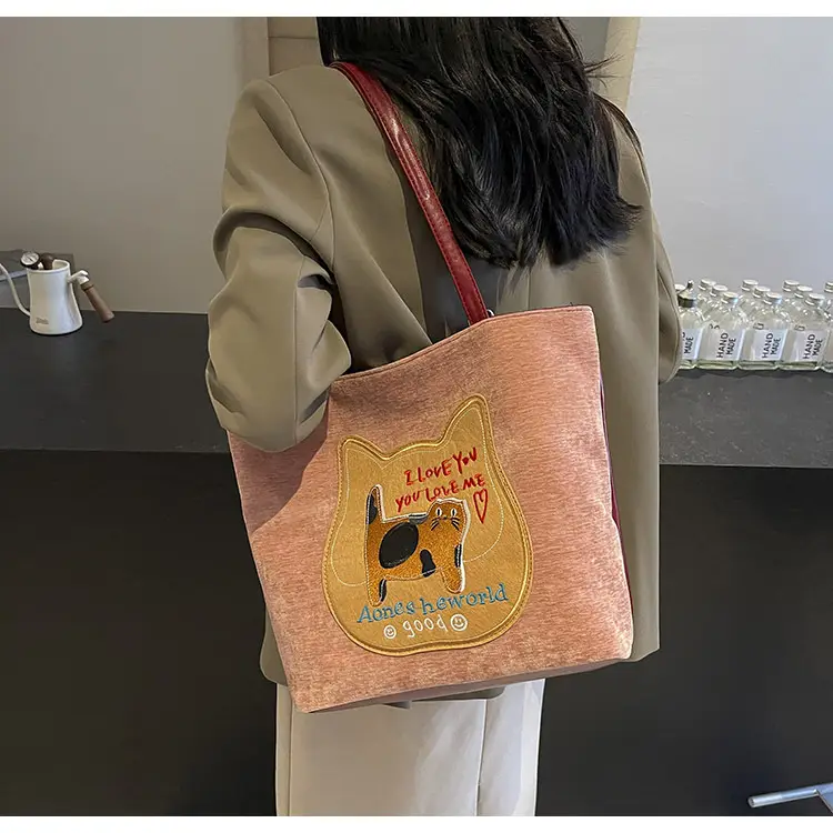 Cute Cartoon Cat Design Shoulder Bag for Women — feature 37