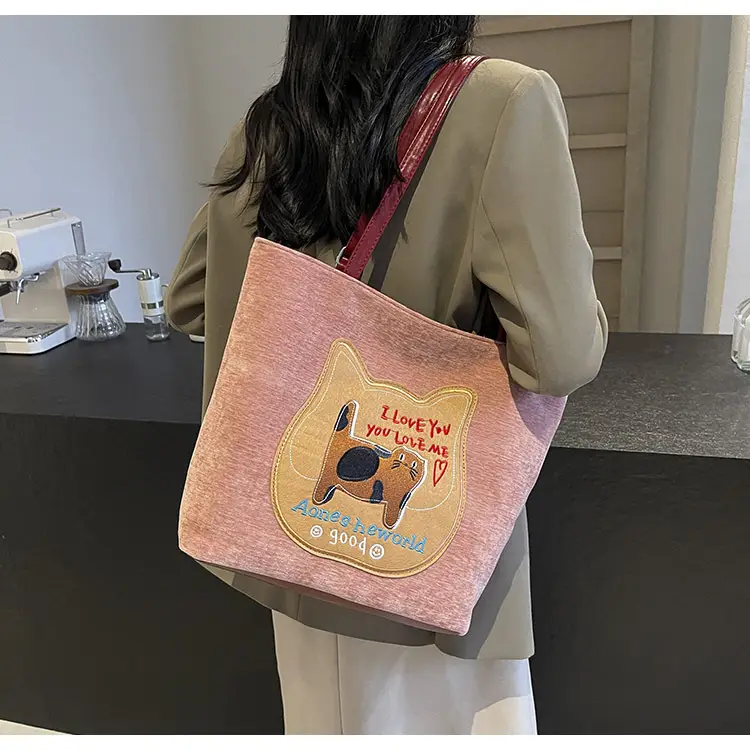 Cute Cartoon Cat Design Shoulder Bag for Women — feature 38