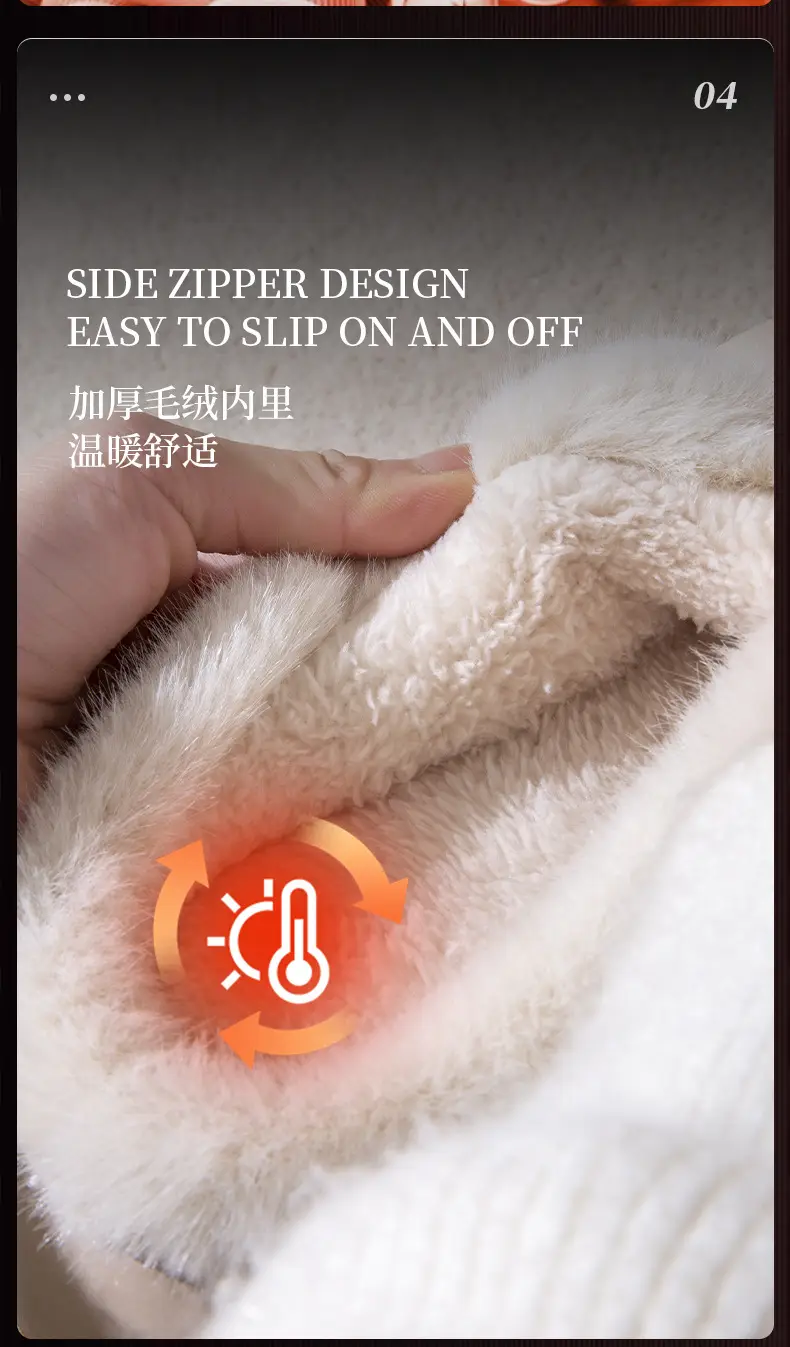Women Warm Cotton Slippers Winter Indoor Non-Slip — feature 10