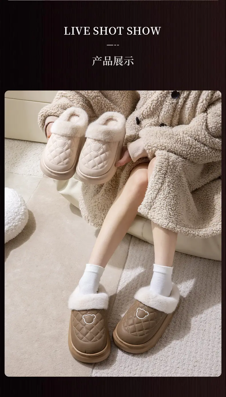 Women Warm Cotton Slippers Winter Indoor Non-Slip — feature 13