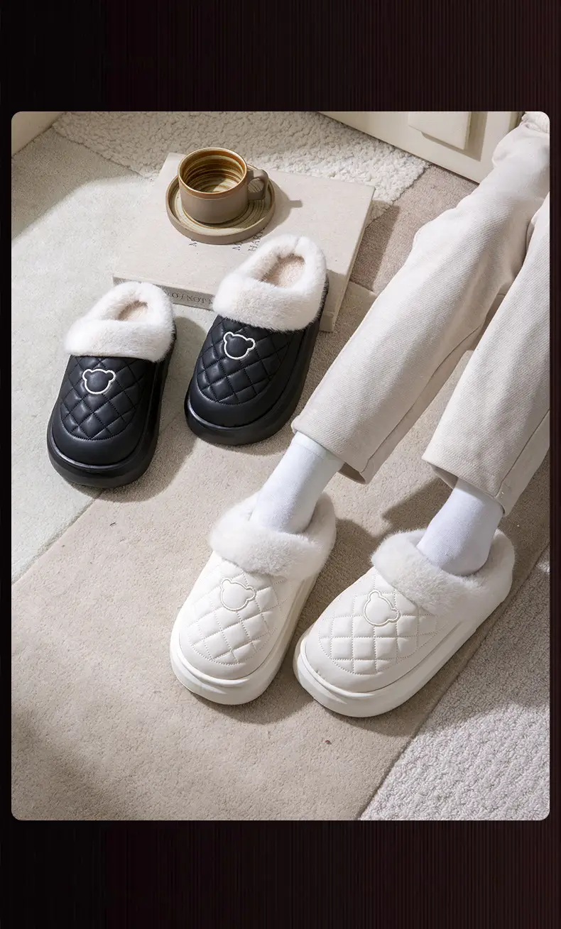 Women Warm Cotton Slippers Winter Indoor Non-Slip — feature 17