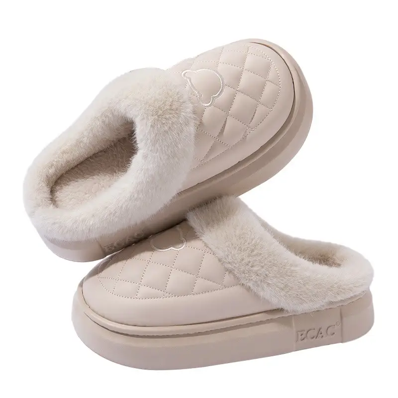 Women Warm Cotton Slippers Winter Indoor Non-Slip