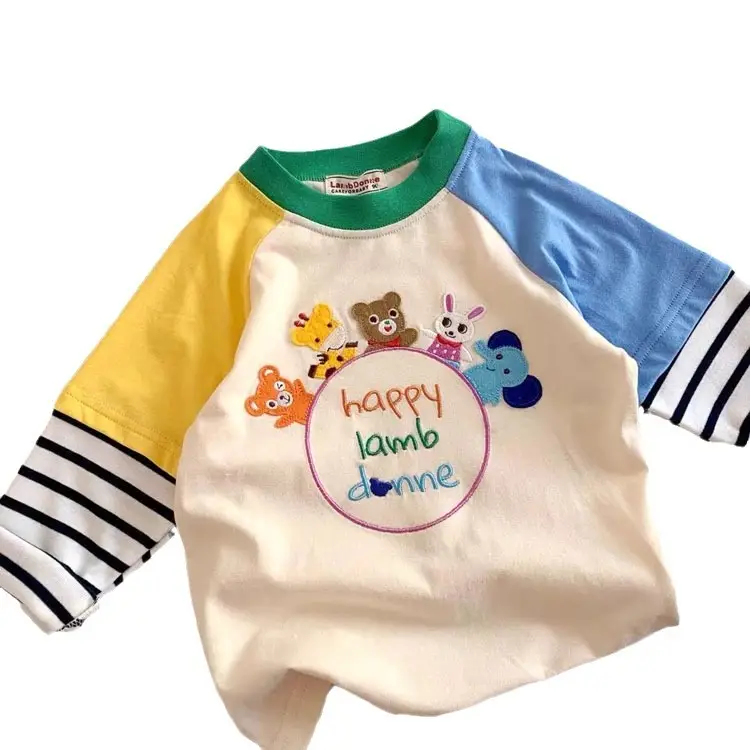 Cute Striped Long Sleeve T-Shirt for Boys - Image 7