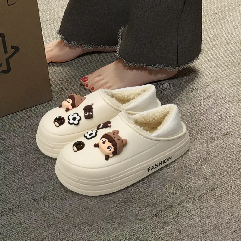 Women Fleece Lined Slip-On Shoes Warm Non-Slip Winter - Image 6