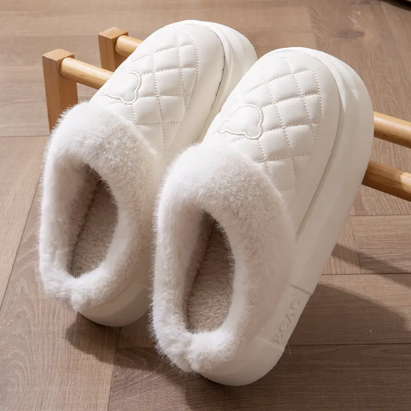 Waterproof Bag with Cotton Slippers Women's Winter Warm Outer Wear Couple's Home Warm Shoes for Men's Autumn - Image 7