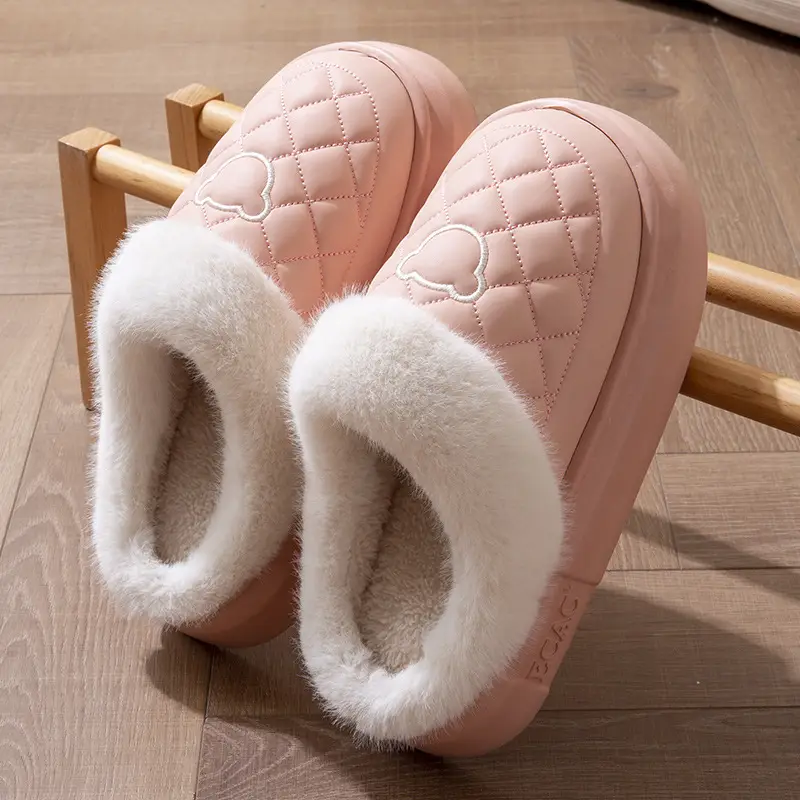 Waterproof Bag with Cotton Slippers Women's Winter Warm Outer Wear Couple's Home Warm Shoes for Men's Autumn - Image 8