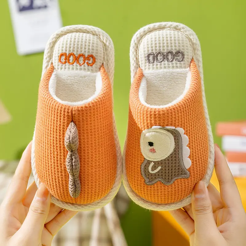 Children's Cotton Slippers Girls Cute Indoor Non-slip Girls Princess Autumn and Winter Boys Rabbit Home Baby Slippers