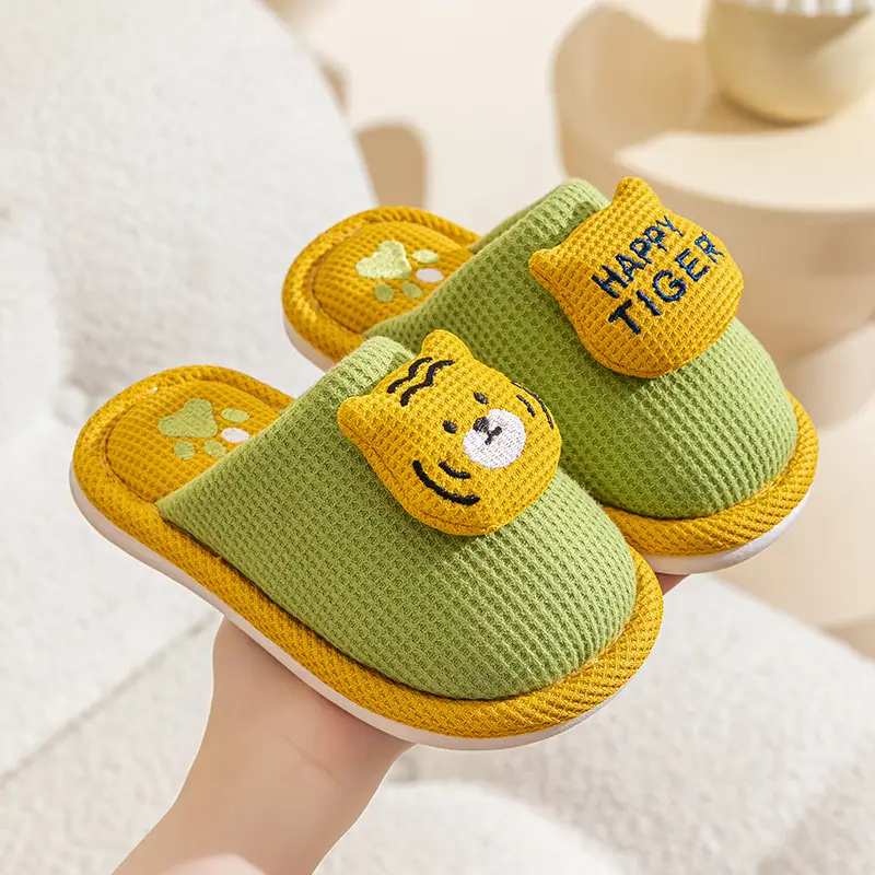 Children's Cotton Slippers Girls Cute Indoor Non-slip Girls Princess Autumn and Winter Boys Rabbit Home Baby Slippers