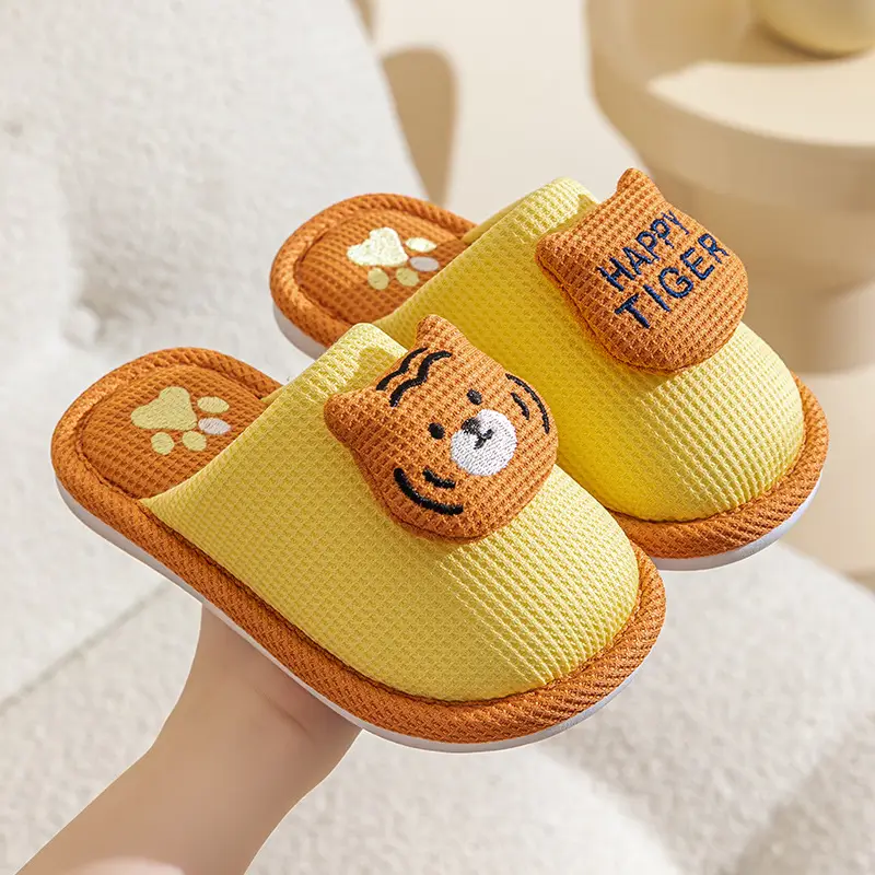 Children's Cotton Slippers Girls Cute Indoor Non-slip Girls Princess Autumn and Winter Boys Rabbit Home Baby Slippers
