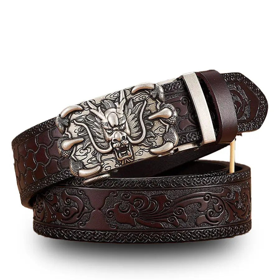 Retro Dragon King Belt for Men Cowhide with Automatic Buckle - Image 10