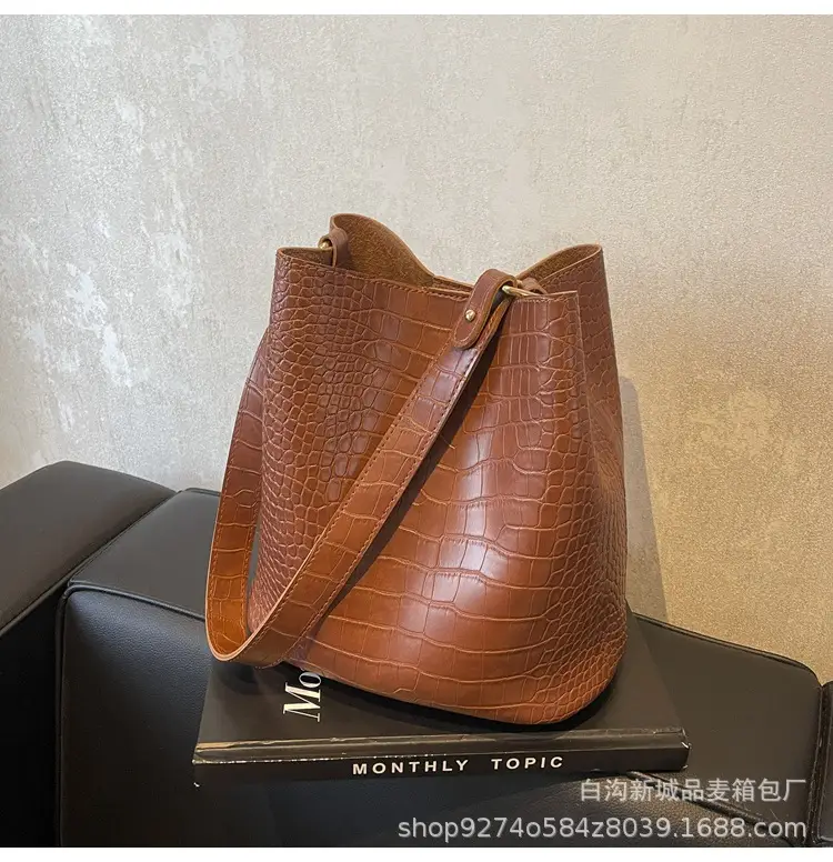 Large Fish Skin Bucket Bag for Women 2026 - Image 2
