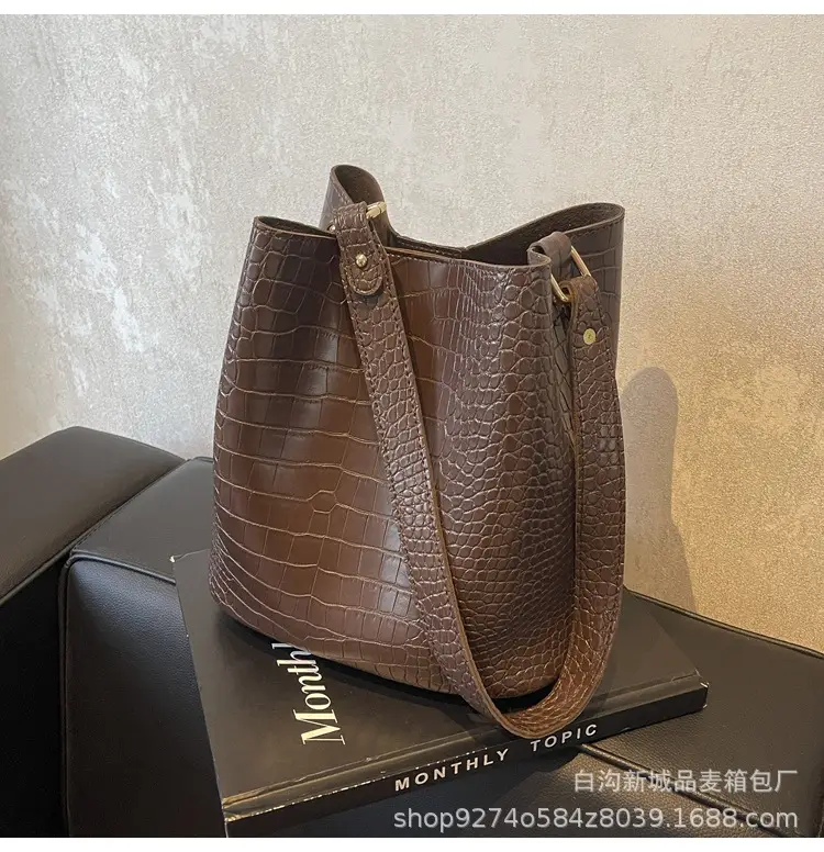 Large Fish Skin Bucket Bag for Women 2026 - Image 3