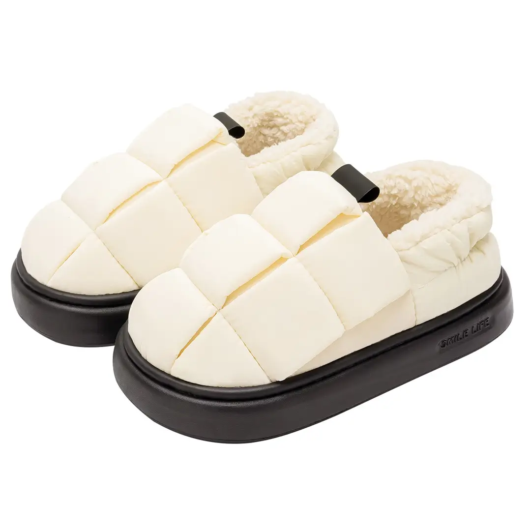 Waterproof Cotton Slippers for Women 2026 New Model with Heel Cover for Autumn and Winter Indoor Home Non-Slip Warm Maternity Cotton Shoes for Outdoor Wear - Image 6