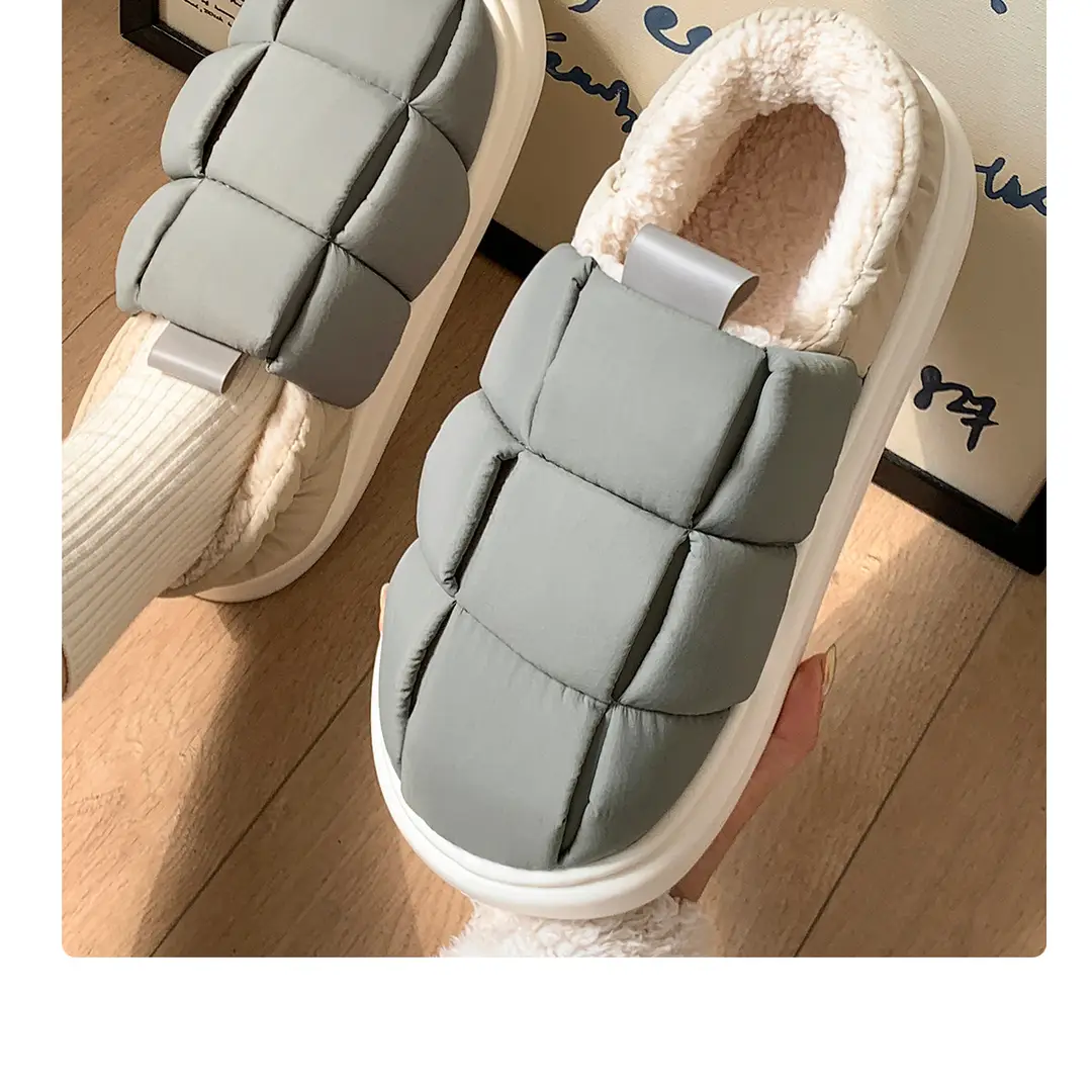 Waterproof Cotton Slippers for Women 2026 New Model with Heel Cover for Autumn and Winter Indoor Home Non-Slip Warm Maternity Cotton Shoes for Outdoor Wear — feature 16