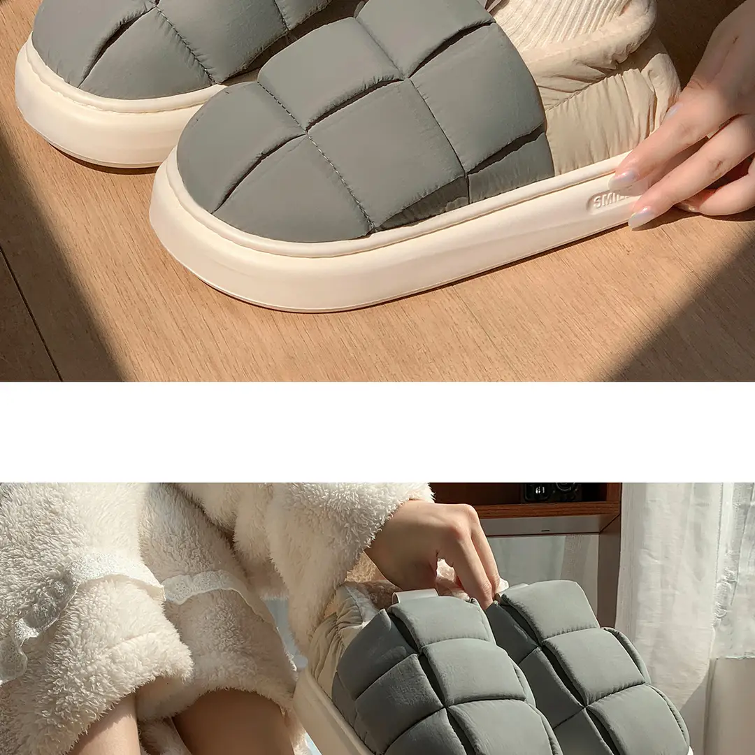 Waterproof Cotton Slippers for Women 2026 New Model with Heel Cover for Autumn and Winter Indoor Home Non-Slip Warm Maternity Cotton Shoes for Outdoor Wear — feature 19