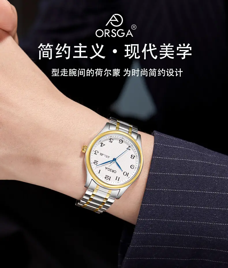 ORSGA Men's Silver Digital Watch with Double Calendar — feature 3