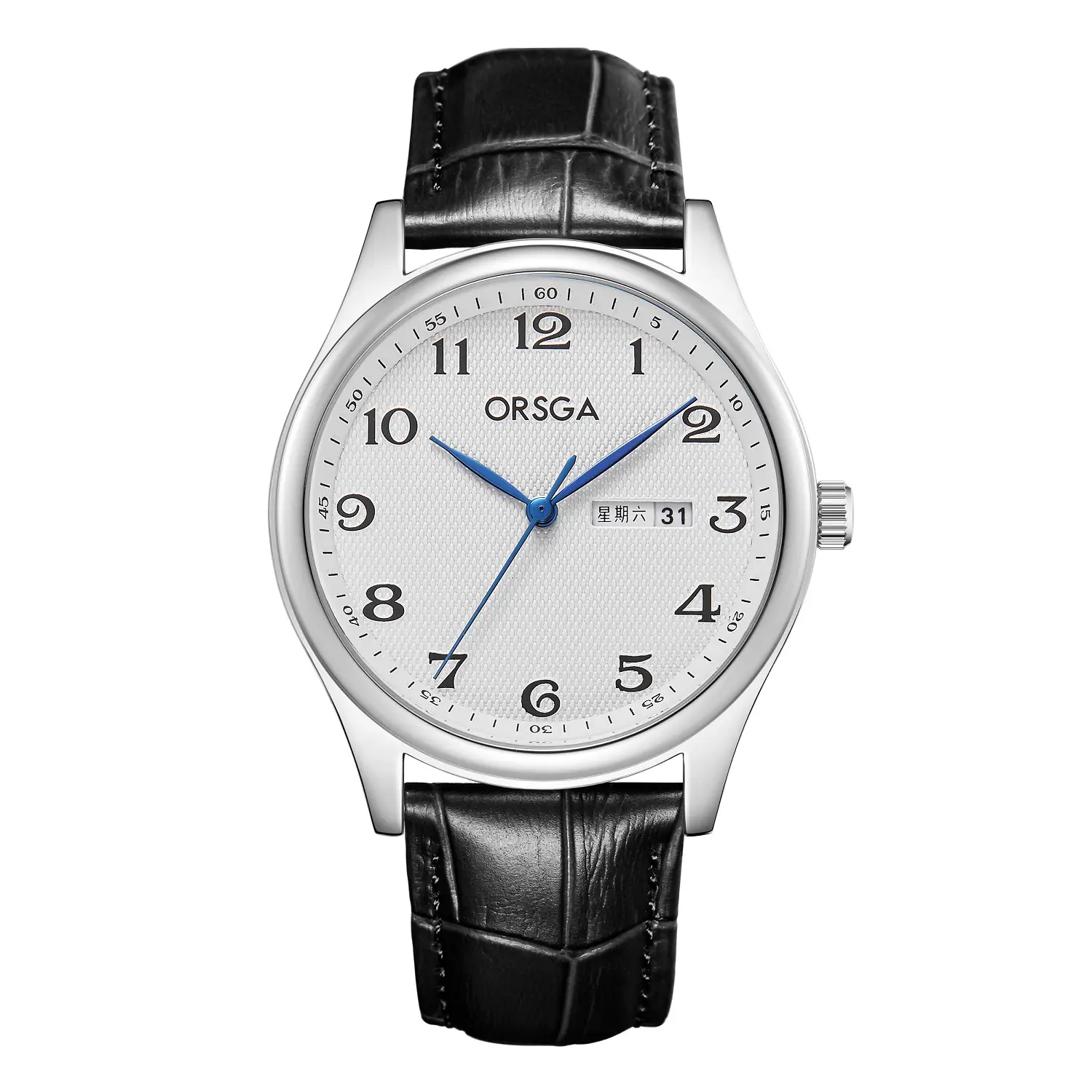 ORSGA Men's Silver Digital Watch with Double Calendar - Image 16