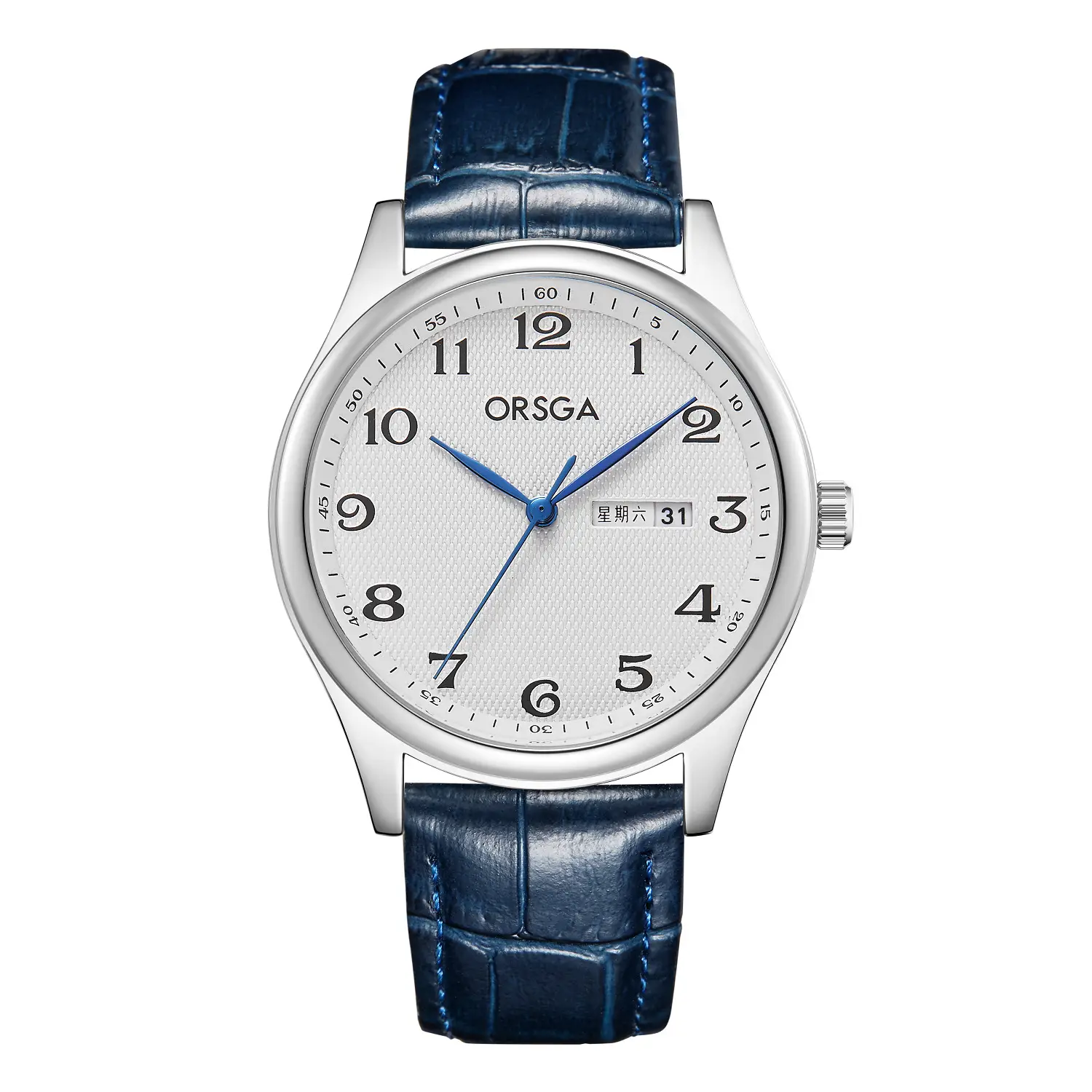 ORSGA Men's Silver Digital Watch with Double Calendar - Image 17