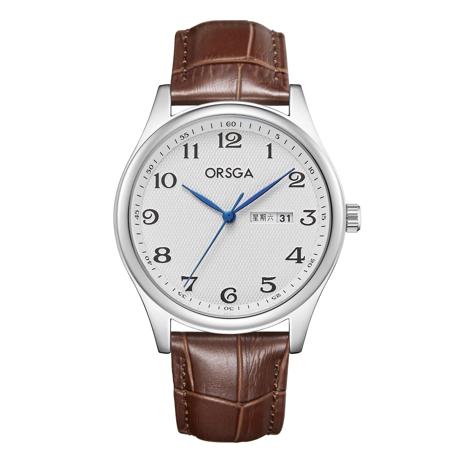 ORSGA Men's Silver Digital Watch with Double Calendar - Image 18