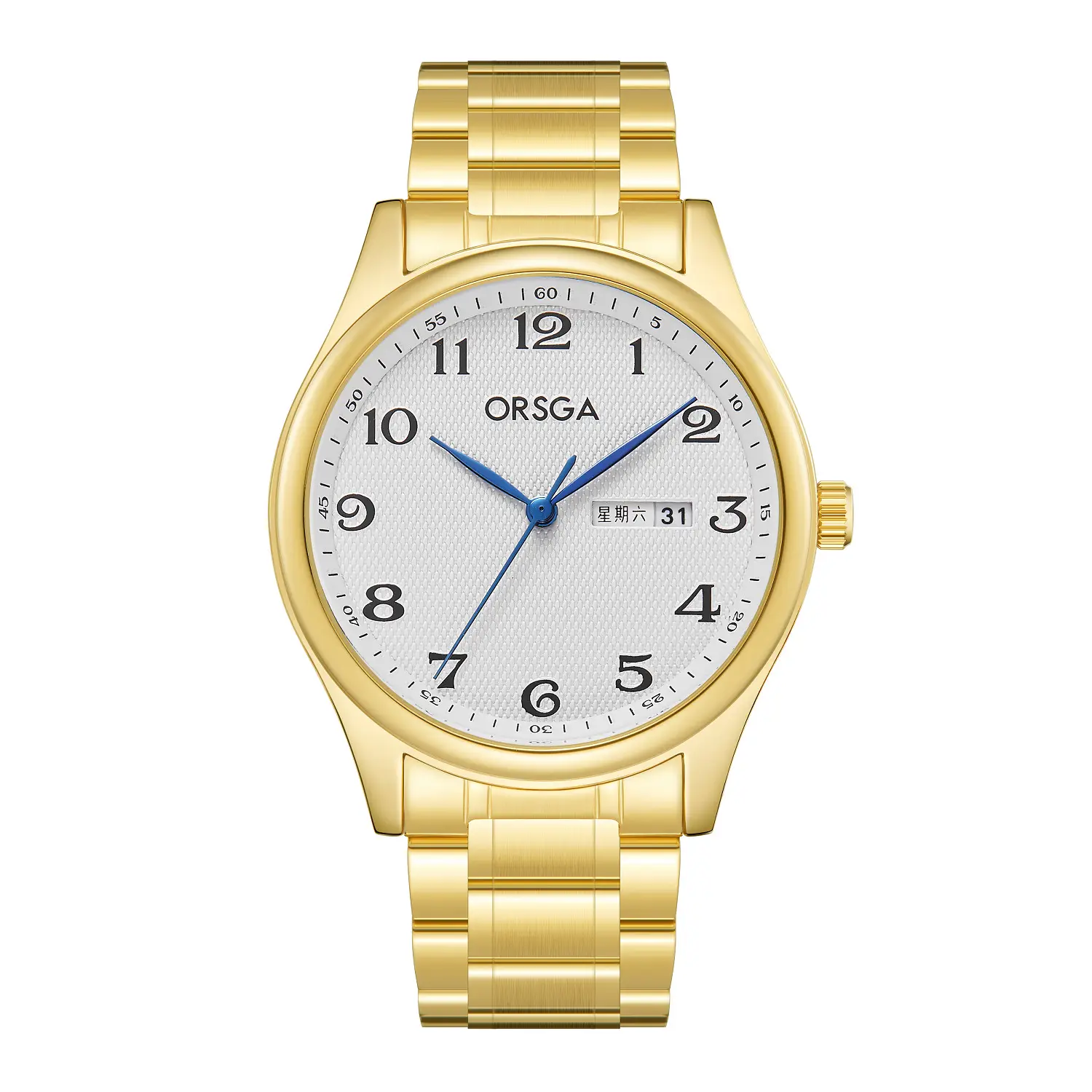 ORSGA Men's Silver Digital Watch with Double Calendar - Image 3