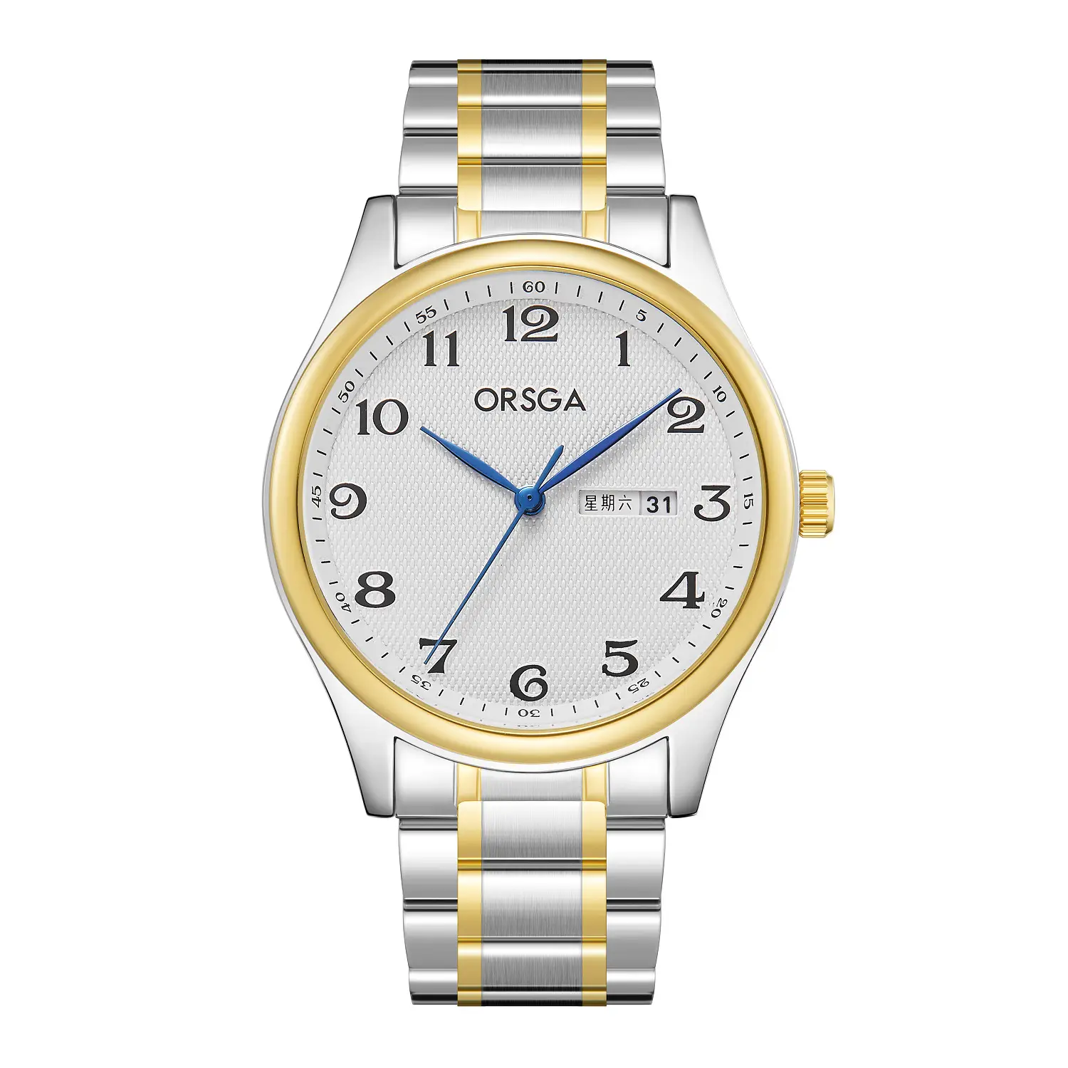 ORSGA Men's Silver Digital Watch with Double Calendar - Image 4