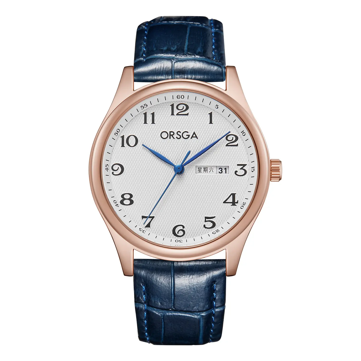 ORSGA Men's Silver Digital Watch with Double Calendar - Image 6