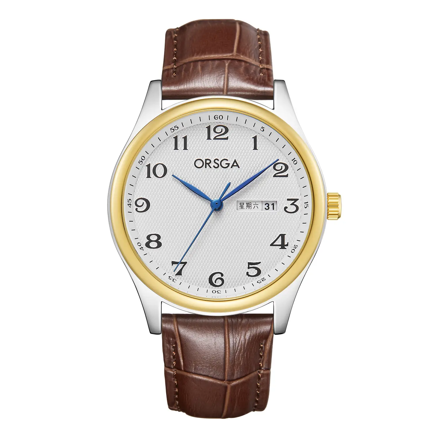 ORSGA Men's Silver Digital Watch with Double Calendar - Image 9